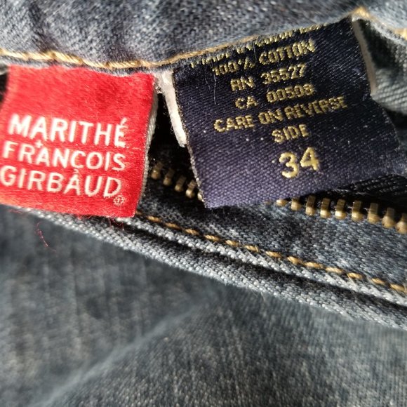 Marithe francois girbaud jeans Baggy Hip Hop Distressed Mens 34x30 - Picture 9 of 12